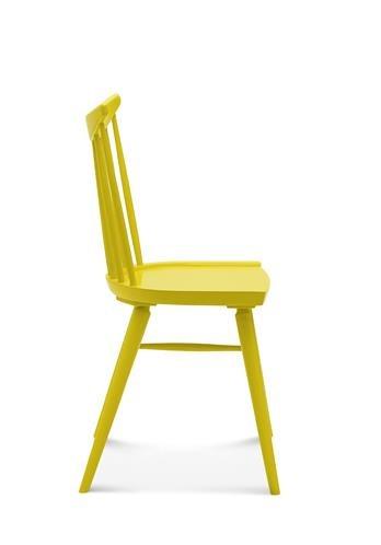 FAMEG Radomsko - nowoczesne żółte krzesło model A0537 - widok od boku krzesła