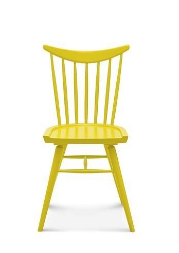 FAMEG Radomsko - nowoczesne żółte krzesło model A0537 - widok od przodu krzesła