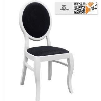 Krzesło K147 Patelnia białe z litego drewna stylowe