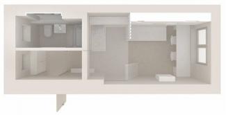 Plan mieszkania 15,5m2 / meblowe.info