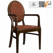 Krzesło K68 Patelnia z podłokietnikami drewniane tapicerowane